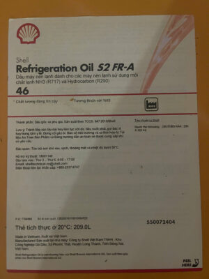 Shell Refrigeration Oil S2 FR-A 46